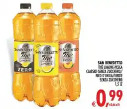 Deco Supermercati San benedetto the limone-pesca classici senza zucchero/ fico d'india/verde senza zucchero offerta