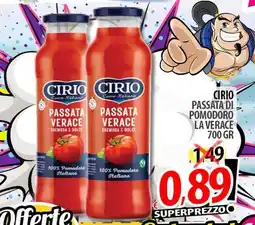 Il Genio Supermercato Cirio passata di pomodoro la verace offerta