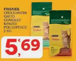 Sisa Friskies croccantini gatto coniglio/ manzo/ pollo/pesce offerta