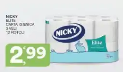 Sisa Nicky elite carta igienica 3 veli 12 rotoli offerta