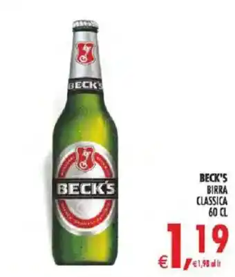 Deco Supermercati Beck's birra classica offerta