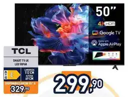 Unieuro TCL SMART TV 4K LED 50P6K offerta