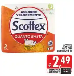 Deco Supermercati Scottex carta casa quanto basta x2 offerta