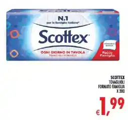 Deco Supermercati Scottex tovaglioli formato famiglia x 200 offerta