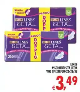 Deco Supermercati Lines assorbenti seta ultra offerta