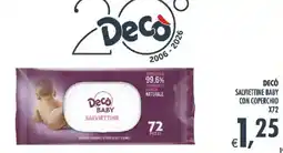 Deco Supermercati Decò salviettine baby con coperchio x72 offerta