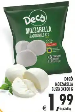 Deco Supermercati Decò mozzarella busta offerta