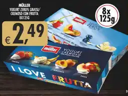 Deco Supermercati Müller yogurt zero% grassi/ cremoso con frutta offerta