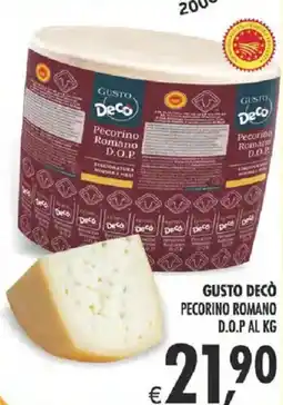 Deco Supermercati Gusto decò pecorino romano d.o.p offerta