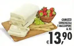 Deco Supermercati Carozzi gorgonzola e mascarpone offerta