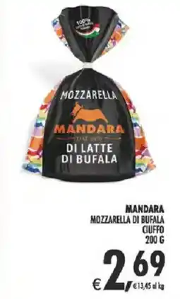 Deco Supermercati Mandara mozzarella di bufala ciuffo offerta