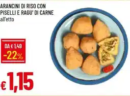Galassia Arancini di riso con piselli e ragu' di carne offerta