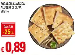 Galassia Focaccia classica all'olio di oliva offerta
