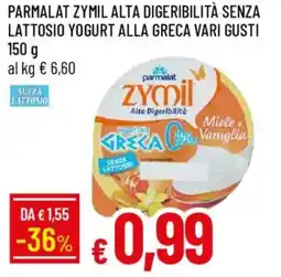 Galassia Parmalat zymil alta digeribilità senza lattosio yogurt alla greca offerta