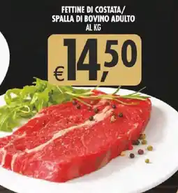 Deco Supermercati Fettine di costata/ spalla di bovino adulto offerta