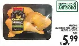 Deco Supermercati Amadori cosciotto di pollo campese allevato offerta