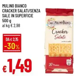 Galassia Mulino bianco cracker salati/senza sale in superficie offerta