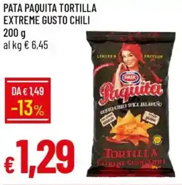 Galassia Pata paquita tortilla extreme gusto chili offerta