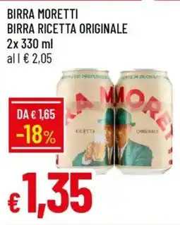 Galassia Birra moretti birra ricetta originale offerta