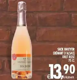 Deco Supermercati Sick dreyer crémant d'alsace brut rose offerta