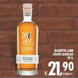 Deco Supermercati Diciotto lune grappa barricata offerta