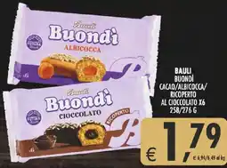 Deco Supermercati Bauli buondi cacao/albicocca/ ricoperto al cioccolato x6 offerta