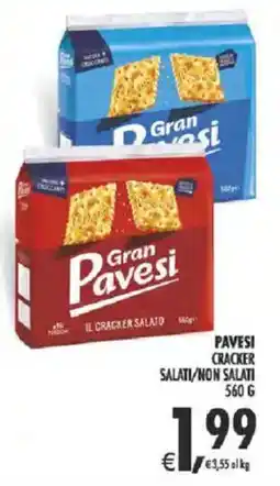 Deco Supermercati Pavesi cracker salati/non salati offerta