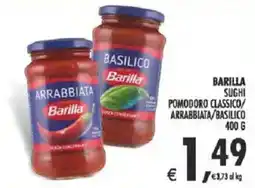 Deco Supermercati Barilla sughi pomodoro classico/ arrabbiata/basilico offerta