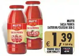 Deco Supermercati Mutti salsa pronta datterini/ciliegini offerta