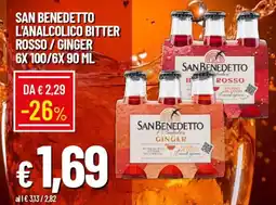 Galassia San benedetto l'analcolico bitter rosso / ginger offerta