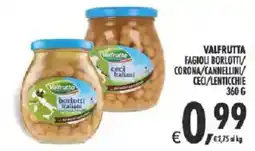 Deco Supermercati Valfrutta fagioli borlotti corona/cannellini ceci/lenticchie offerta
