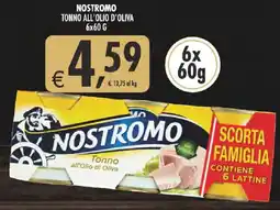 Deco Supermercati Nostromo tonno all'olio d'oliva offerta