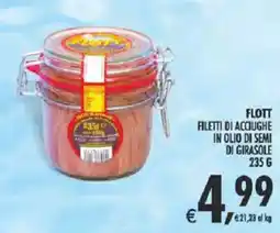 Deco Supermercati Flott filetti di acciughe in olio di semi di girasole offerta