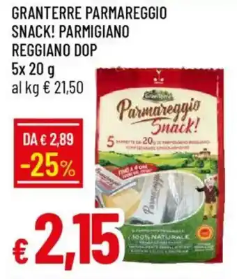 Galassia Granterre parmareggio snack! parmigiano reggiano dop offerta