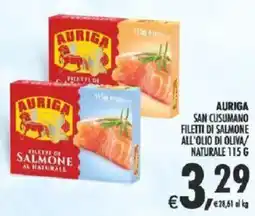 Deco Supermercati Auriga san cusumano filetti di salmone all'olio di oliva/ naturale offerta