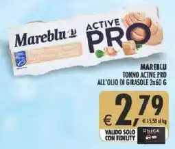 Deco Supermercati Mareblu tonno active pro all'olio di girasole offerta