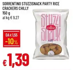 Galassia Sorrentino stuzzisnack party rice crackers chilly offerta