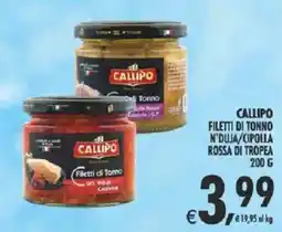 Deco Supermercati Callipo filetti di tonno n'duja/cipolla rossa di tropea offerta