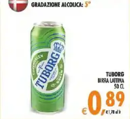 Deco Supermercati Tuborg birra lattina offerta