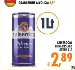 Deco Supermercati Kaiserdom birra pilsener lattina offerta