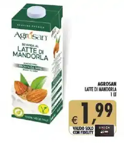Deco Supermercati Agrosan latte di mandorla offerta