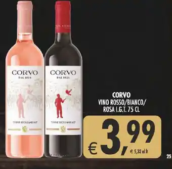 Deco Supermercati Corvo vino rosso/bianco/ rosa i.g.t. offerta
