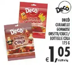 Deco Supermercati Decò caramelle gommose orsetti/ciucci/ bottiglie cola offerta