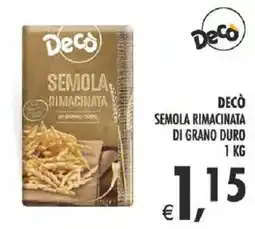Deco Supermercati Decò semola rimacinata di grano duro offerta