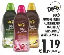 Deco Supermercati Decò ammorbidenti concentrato orchidea/ gelsomino/ vaniglia offerta