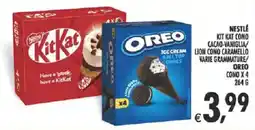 Deco Supermercati Nestlé kit kat cono cacao-vaniglia lion cono caramello/ oreo cono x 4 offerta
