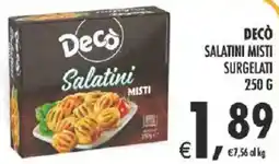 Deco Supermercati Decò salatini misti surgelati offerta