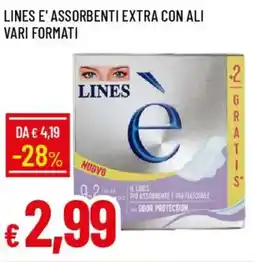 Galassia Lines e' assorbenti extra con ali offerta