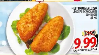 Il Genio Supermercato Filetto di merluzzo leggeri e croccanti johnson offerta