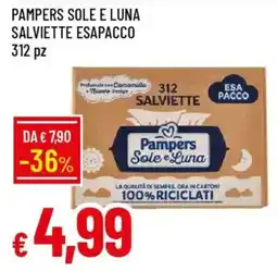 Galassia Pampers sole e luna salviette esapacco offerta